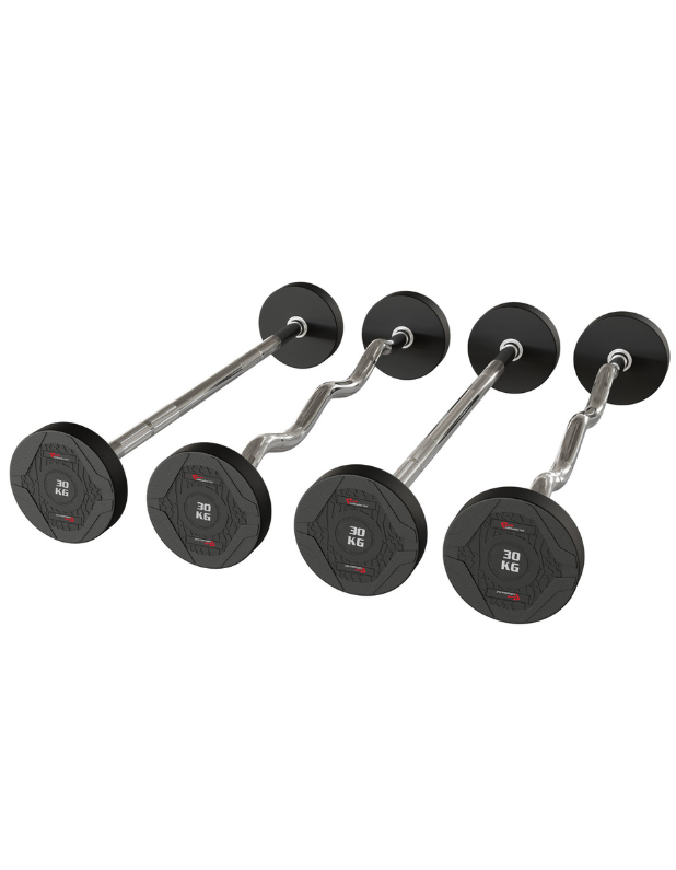 Rubber Fixed Barbell ( Curl )