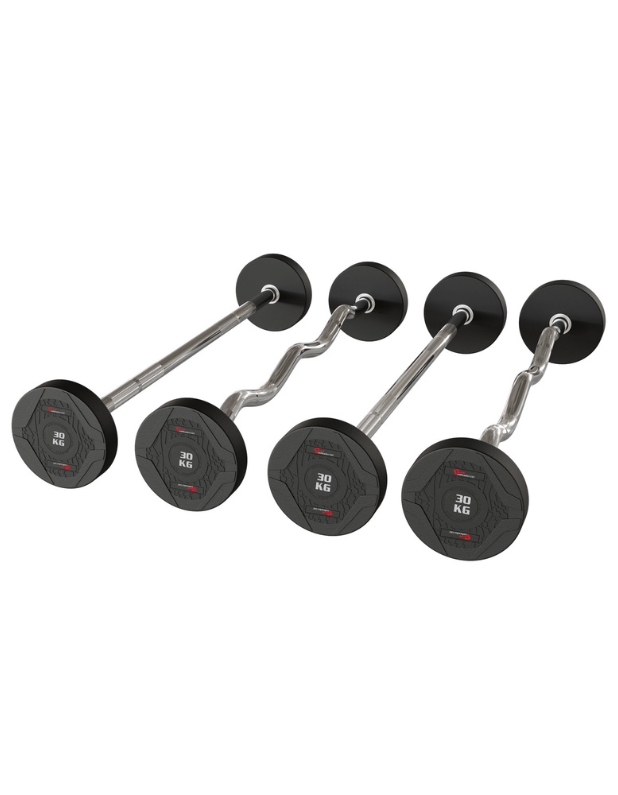 Rubber Fixed Barbell ( Strait )